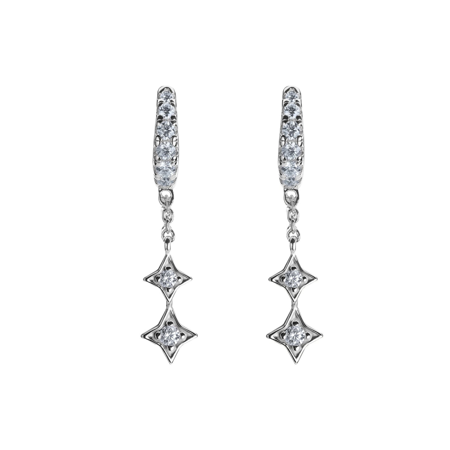 Illuminess™ Mini Sterling Silver Shooting Star Huggies BLOOMTINE | Earth Angel HQ