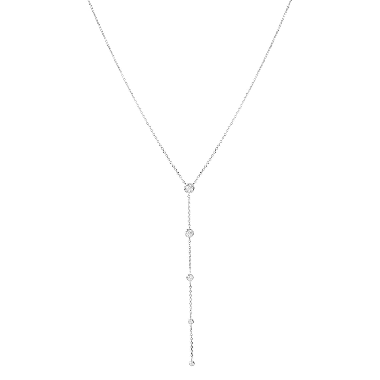Illuminess™ Sterling Silver Diamond Goddess Sparkle Lariat BLOOMTINE | Earth Angel HQ