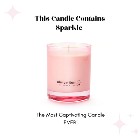 Cosmic Sparkle | Glitter Bomb™ Luxury Gift Candle in Bergamot and Patchouli 230g image 2
