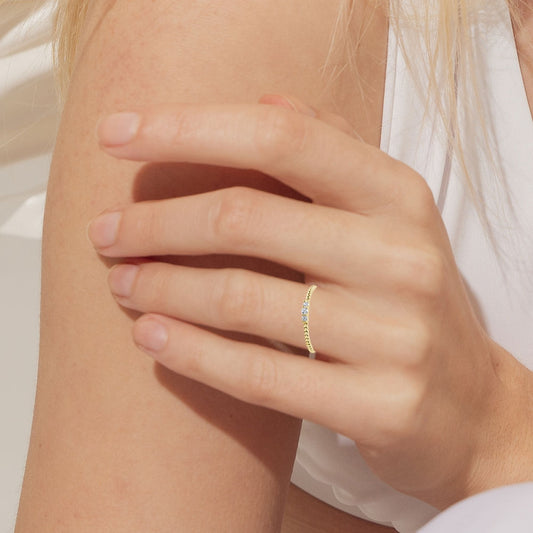 Illuminess™ Gold Vermeil Trio Textured Stacking Ring