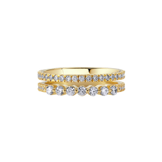 Illuminess™ Gold Vermeil Combi Stack Ring