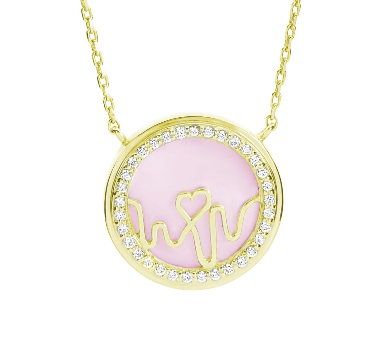 Loves Frequency™ Gold Vermeil Heartbeat Locket With Multiple Gemstones image 5