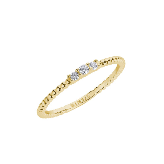 Illuminess™ Gold Vermeil Trio Textured Stacking Ring