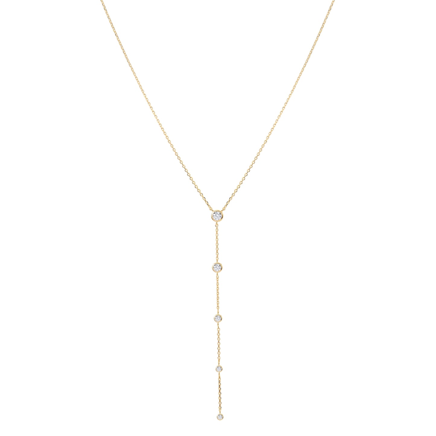 Illuminess™ Colar Lariat Goddess Sparkle em Ouro Vermeil