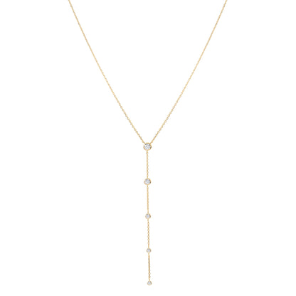 Illuminess™ Colar Lariat Goddess Sparkle em Ouro Vermeil