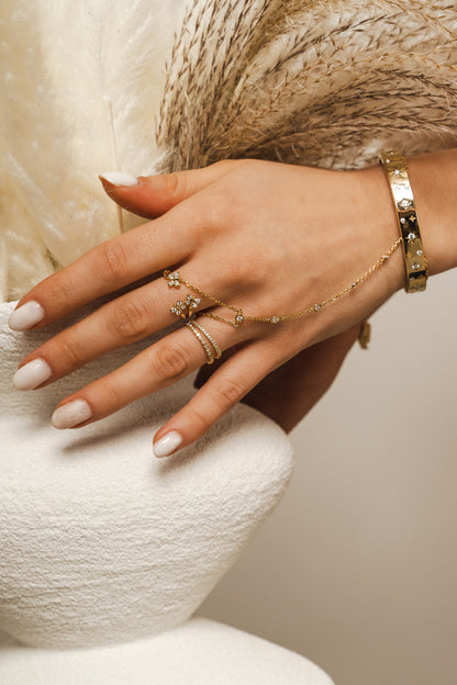 Illuminess™ Premium Gold Vermeil Sparkle Hand Chain image 1