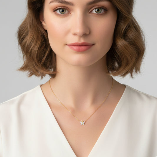 Enchanting Flutterfly™ Sterling Silver Butterfly Necklace