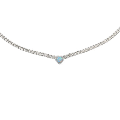 Loves Frequency™ Silver Plated Multi Coloured Fire Opal Choker BLOOMTINE | Earth Angel HQ