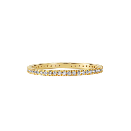 Illuminess™ Gold Vermeil French Pave Eternity Stacking Ring