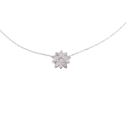 Eternal Bloom™ 14K White Gold Diamond Flower Choker / Necklace