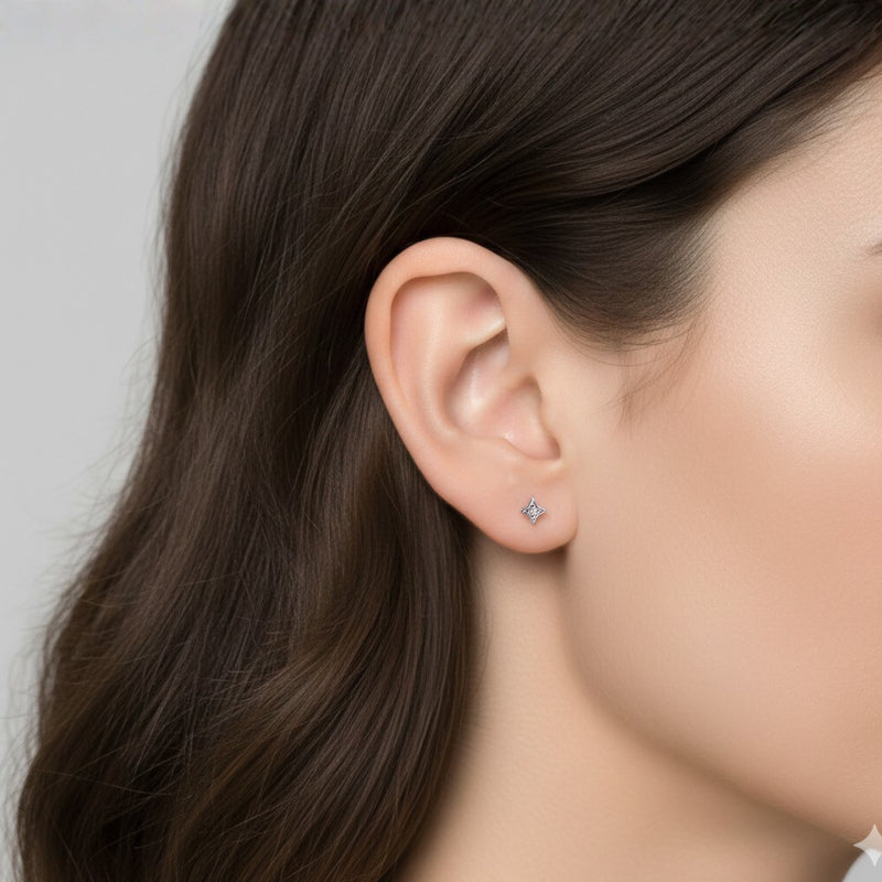 Brincos estrela em prata de lei Illuminess™ Mini