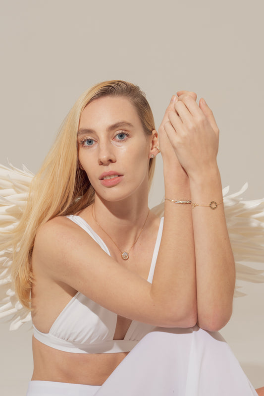 Loves Frequency™ 18K Black Onyx Diamond Pendant image 1