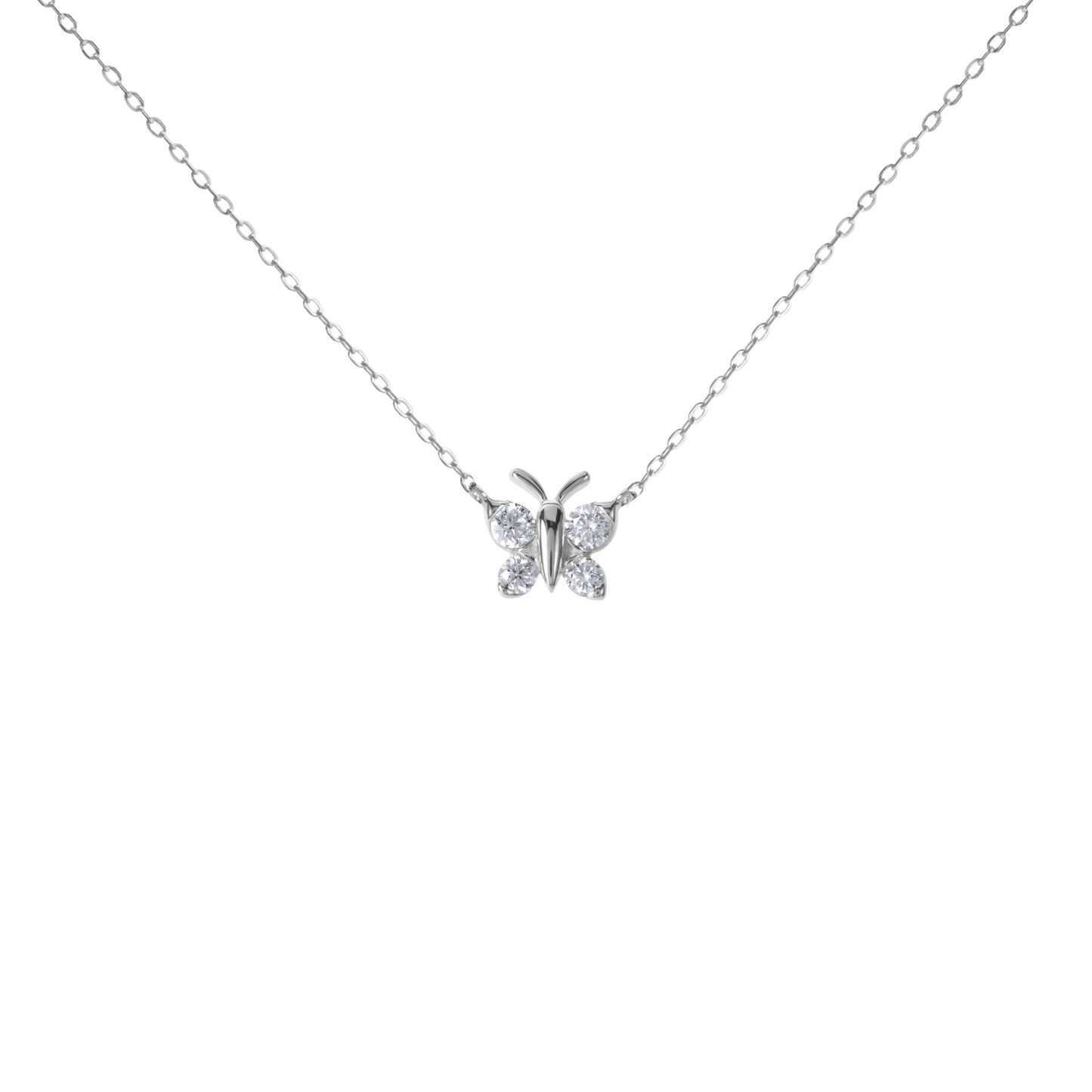Enchanting Flutterfly™ Sterling Silver Butterfly Necklace