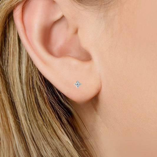 Illuminess™ Mini Sterling Silver Star Studs