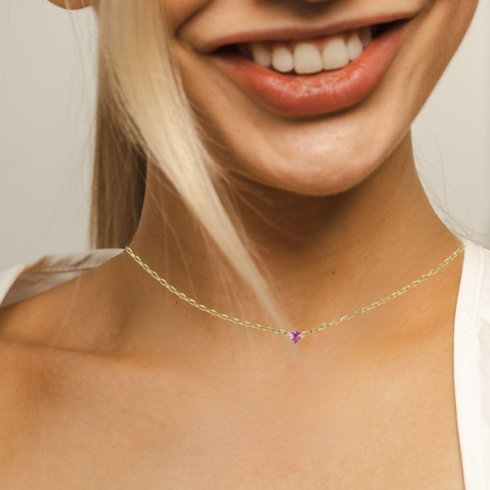 Illuminess™ Gold Vermeil Pink Trillion Necklace