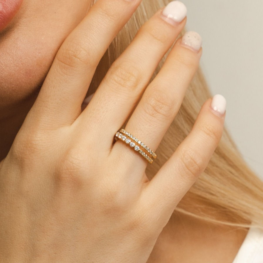 Illuminess™ Gold Vermeil Combi Stack Ring