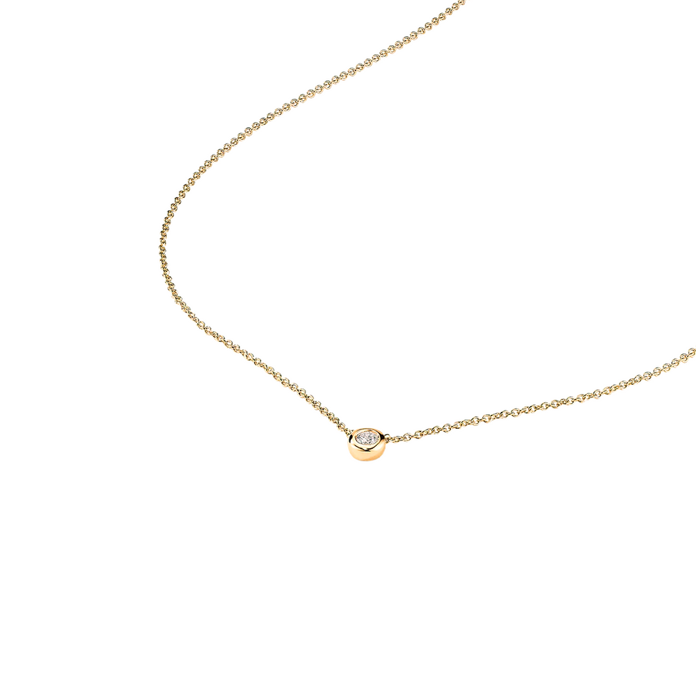 Colar Illuminess™ com pedra única 'Light Inside Her' em ouro vermeil