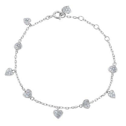 Where There Is Love, There Is Magic' Heart Bracelet In Sterling Silver image 0
