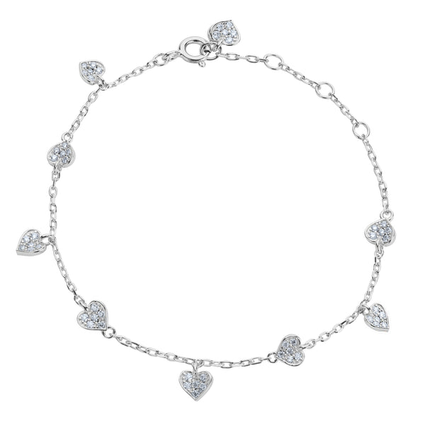 Where There Is Love, There Is Magic' Heart Bracelet In Sterling Silver image 0