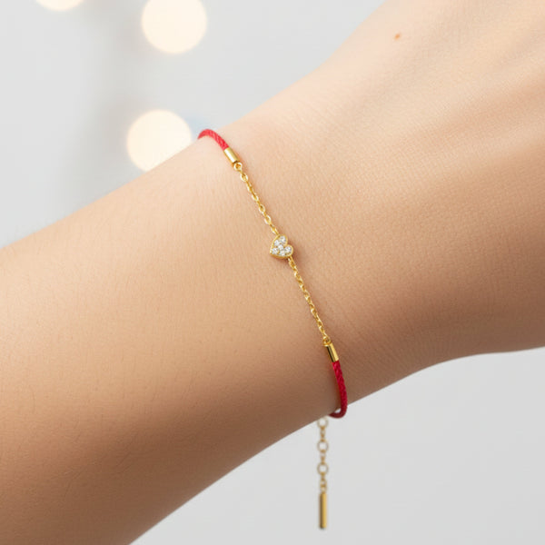 Heart_silk_cord_gold_bracelet_perfect_for_gifting