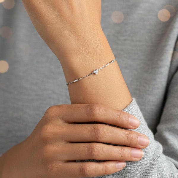 Heart_silk_cord_silver_bracelet_perfect_for_gifting