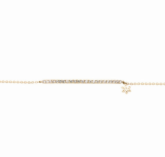 Illuminess™ 14K Gold Diamond Bar Bracelet image 0