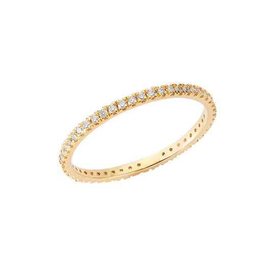 Illuminess™ Gold Vermeil French Pave Eternity Stacking Ring