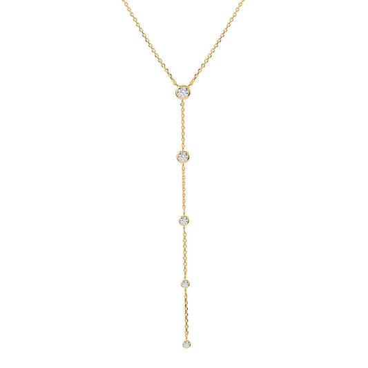 Illuminess™ Rose Gold Vermeil Goddess Sparkle Lariat