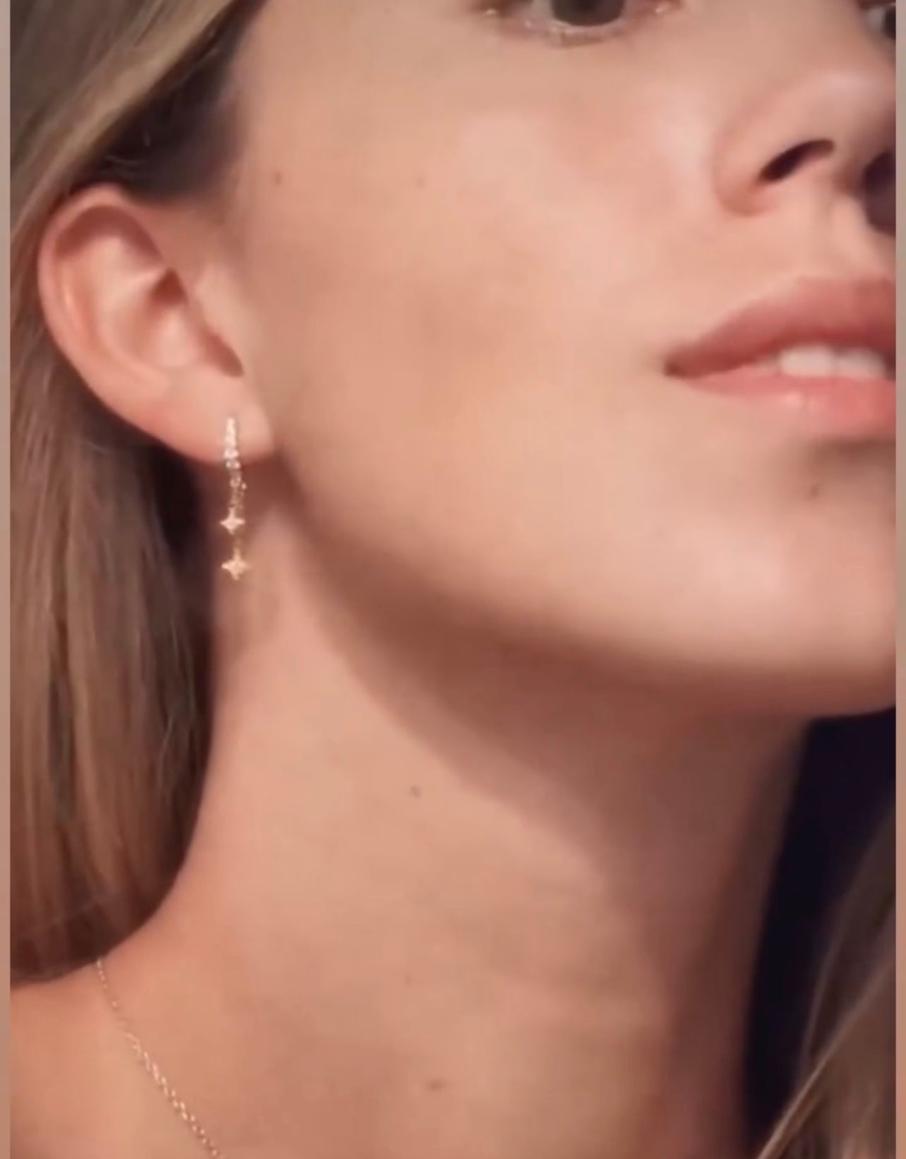 Illuminess™ Mini Gold Vermeil Shooting Star Huggies image 1