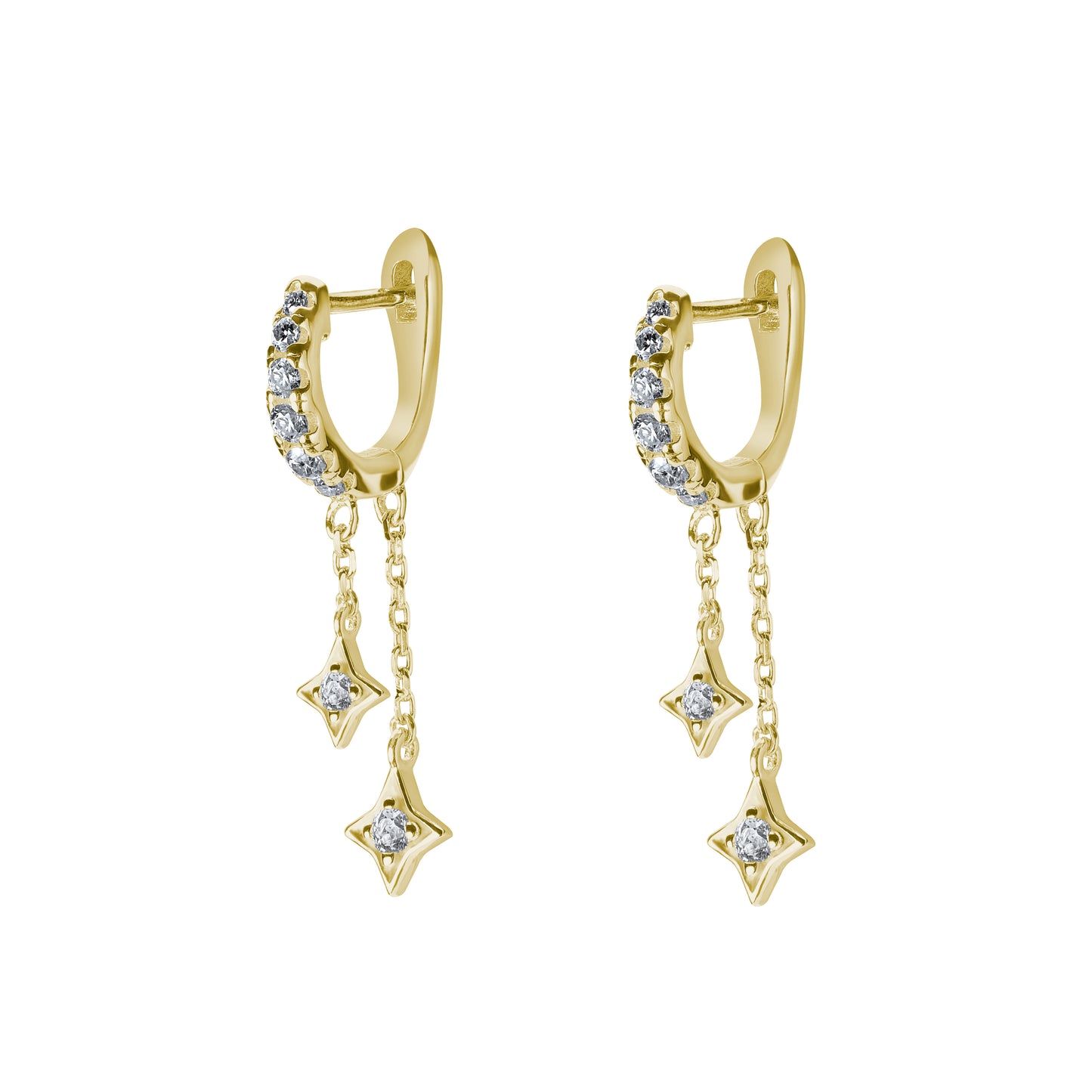 Illuminess™ Mini Gold Vermeil Shooting Star Huggies image 5