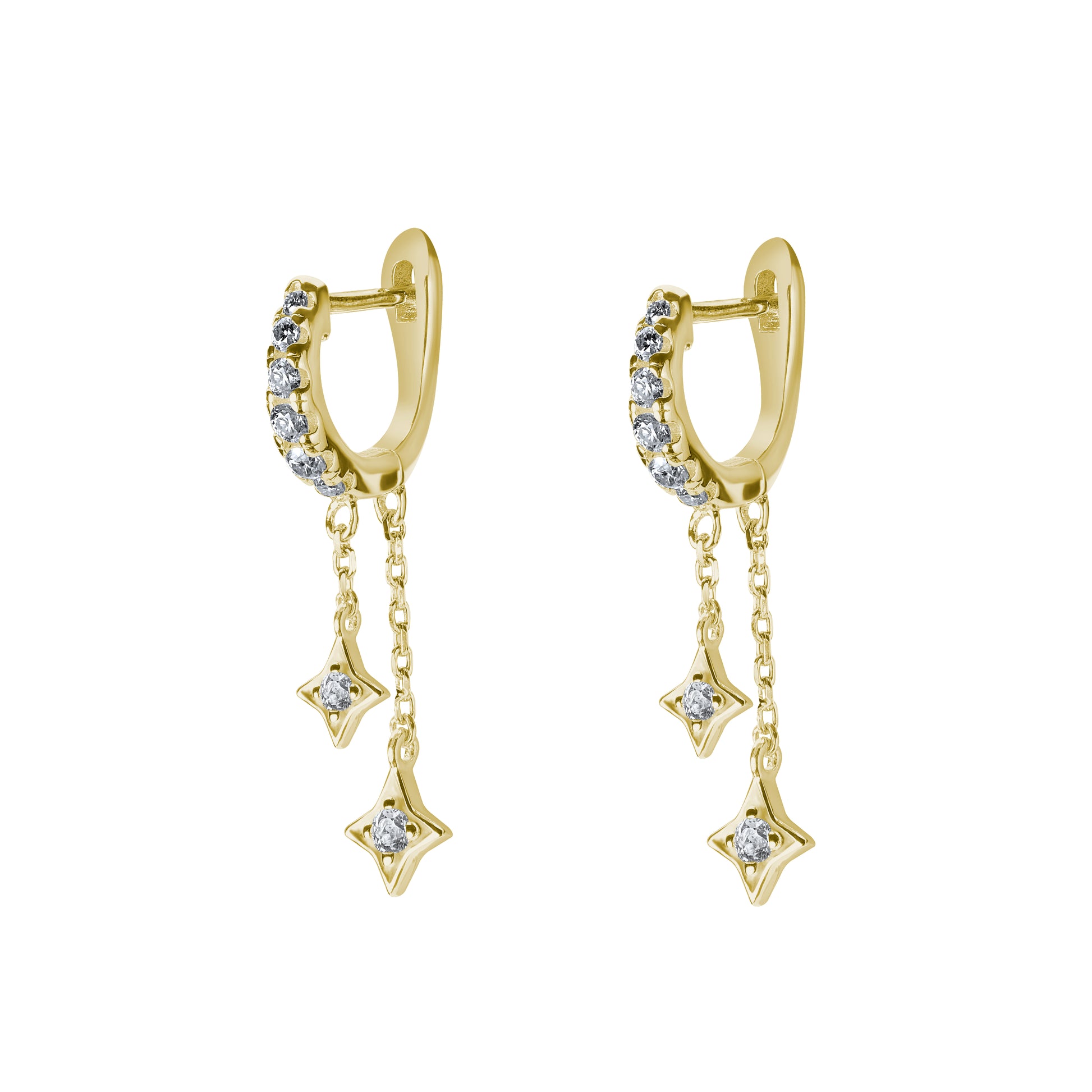 Illuminess™ Mini Gold Vermeil Shooting Star Huggies image 5