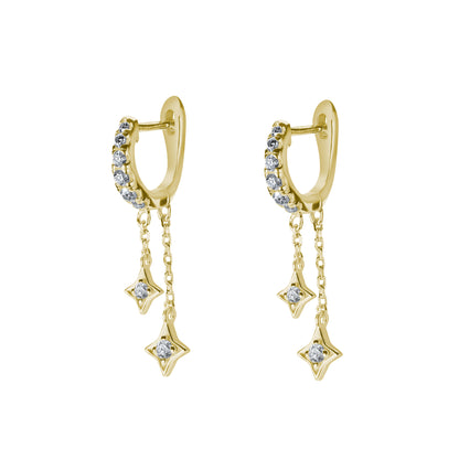 Illuminess™ Mini Gold Vermeil Shooting Star Huggies image 5