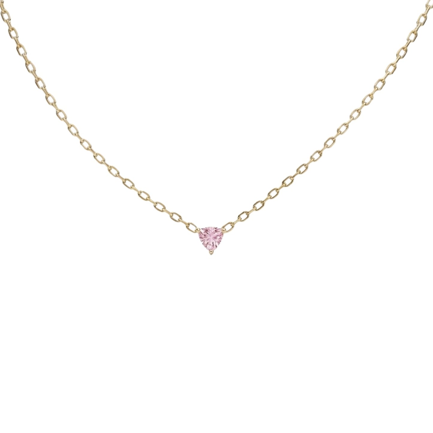 Illuminess™ Gold Vermeil Pink Trillion Necklace BLOOMTINE | Earth Angel HQ