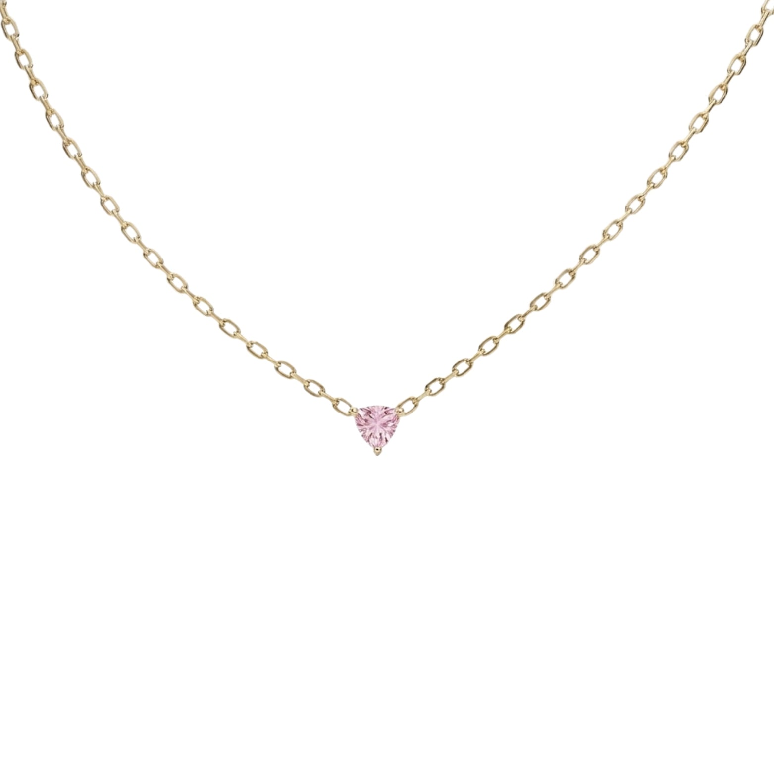 Illuminess™ Gold Vermeil Pink Trillion Necklace BLOOMTINE | Earth Angel HQ